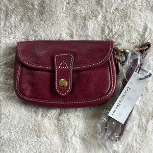 Dooney & Bourke Red Leather Clutch with Wristlet
